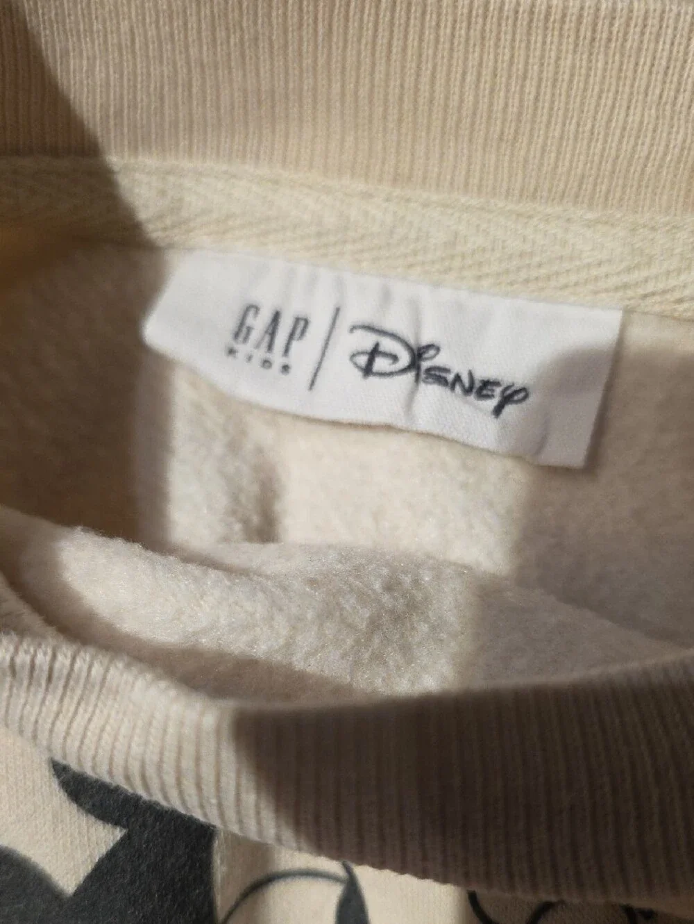 GAP Kids Disney Cream Sweatpants & Hoodie Set with Mickey & Minnie. Size S